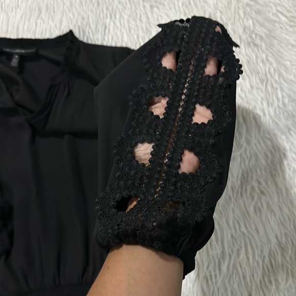 White House black market open lace sleeve elastic blouse size medium - Picture 3 of 6